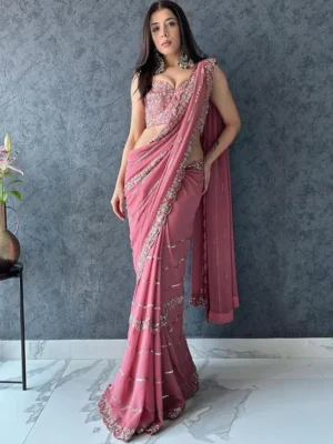 georgette-reception-saree
